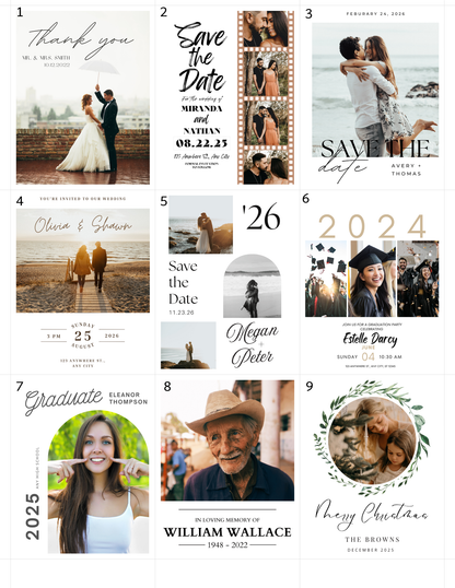 Value Vinyl Announcement Templates 4"