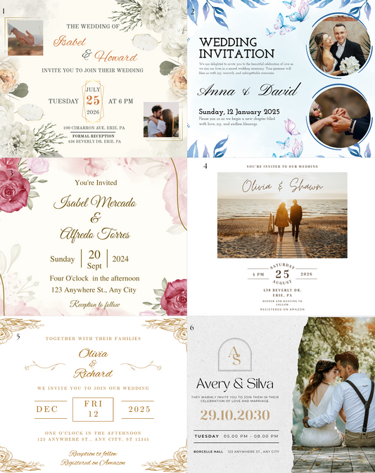 Wedding Invitation Magnet (Large)