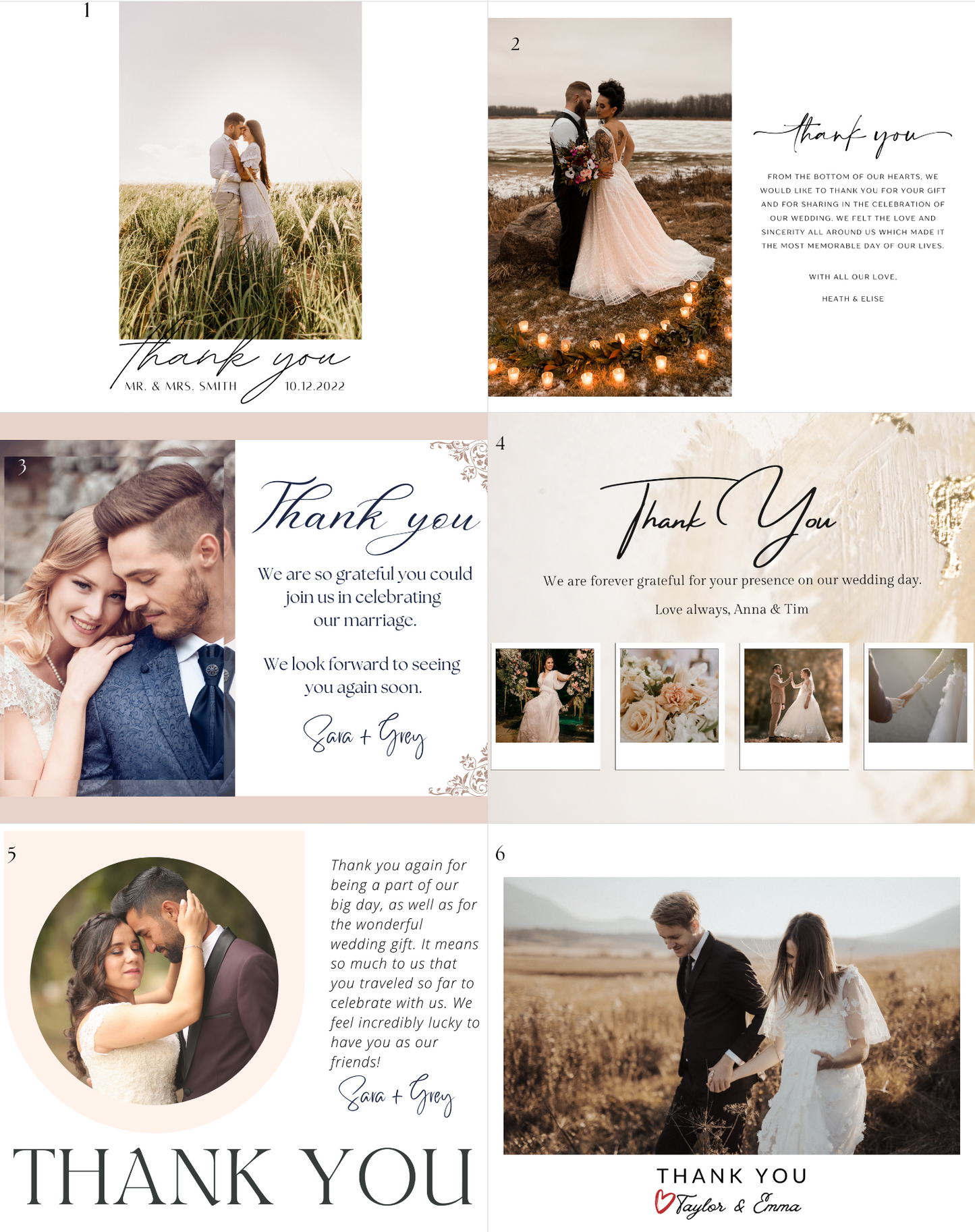 Wedding Thank You Magnet (Large)