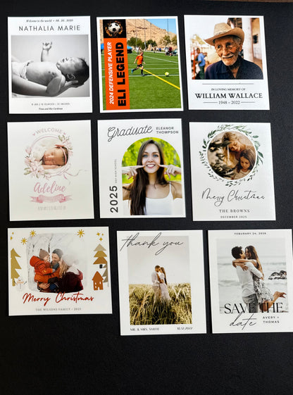 Premium Vinyl Announcement Templates 4.8"