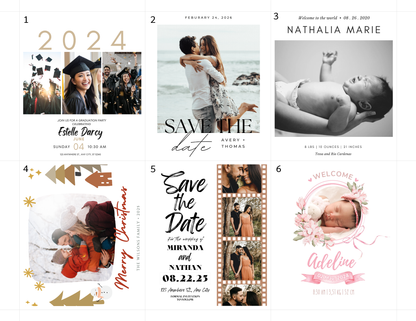 Premium Vinyl Announcement Templates 4.8"